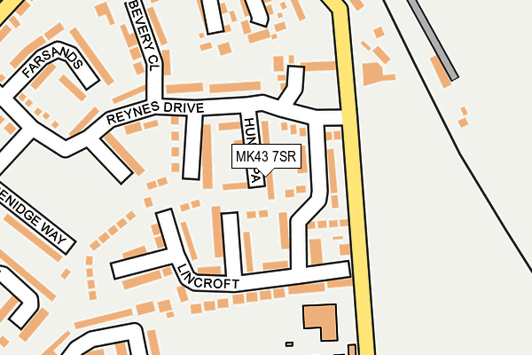 MK43 7SR map - OS OpenMap – Local (Ordnance Survey)
