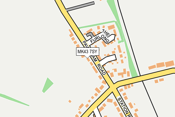MK43 7SY map - OS OpenMap – Local (Ordnance Survey)