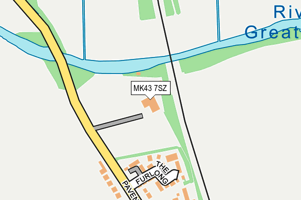 MK43 7SZ map - OS OpenMap – Local (Ordnance Survey)