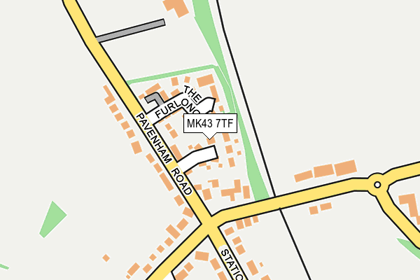MK43 7TF map - OS OpenMap – Local (Ordnance Survey)