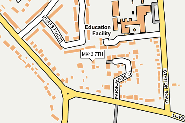 MK43 7TH map - OS OpenMap – Local (Ordnance Survey)