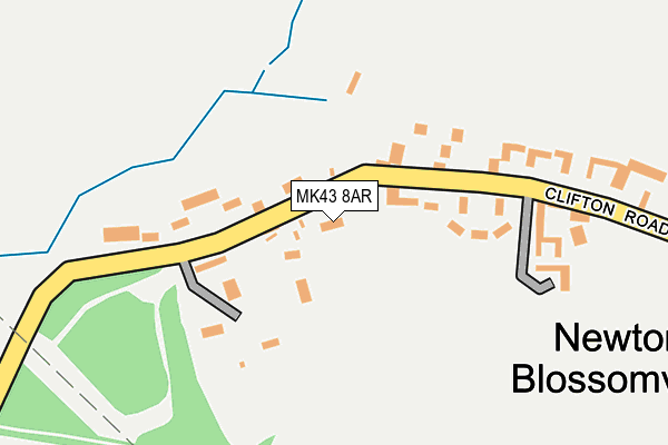 MK43 8AR map - OS OpenMap – Local (Ordnance Survey)