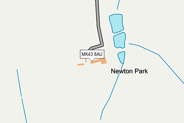 MK43 8AU map - OS OpenMap – Local (Ordnance Survey)