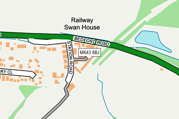 MK43 8BJ map - OS OpenMap – Local (Ordnance Survey)