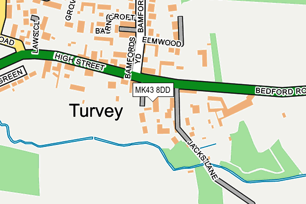 MK43 8DD map - OS OpenMap – Local (Ordnance Survey)