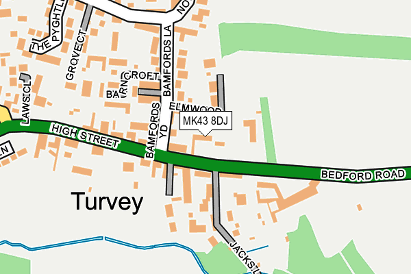 MK43 8DJ map - OS OpenMap – Local (Ordnance Survey)