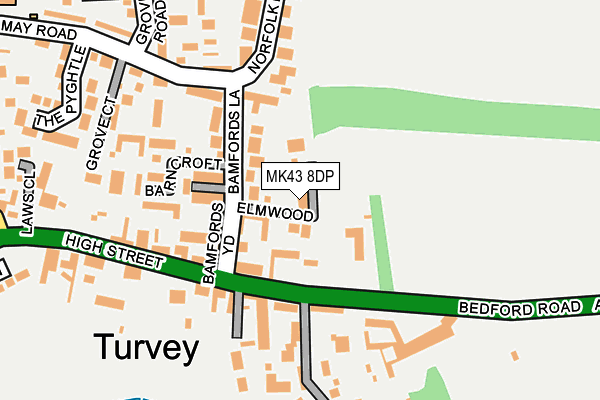 MK43 8DP map - OS OpenMap – Local (Ordnance Survey)