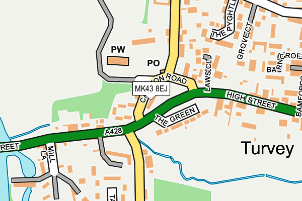 MK43 8EJ map - OS OpenMap – Local (Ordnance Survey)