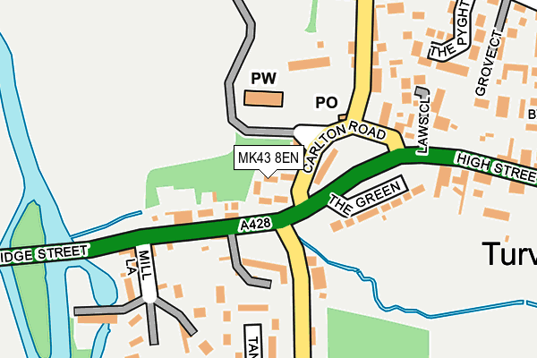 MK43 8EN map - OS OpenMap – Local (Ordnance Survey)