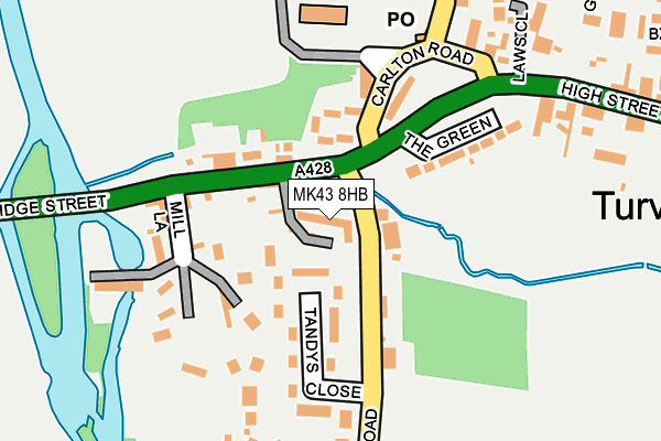 MK43 8HB map - OS OpenMap – Local (Ordnance Survey)
