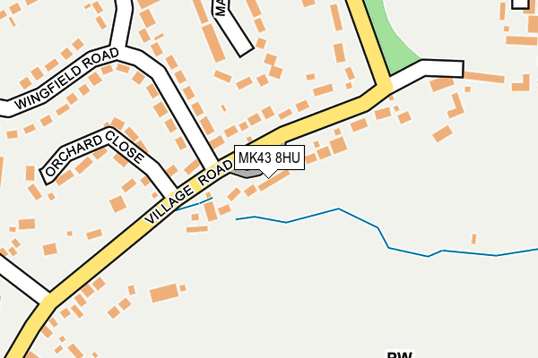 MK43 8HU map - OS OpenMap – Local (Ordnance Survey)