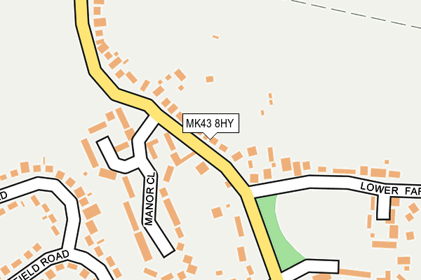 MK43 8HY map - OS OpenMap – Local (Ordnance Survey)