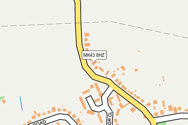 MK43 8HZ map - OS OpenMap – Local (Ordnance Survey)