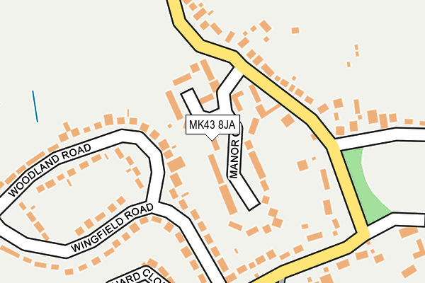 MK43 8JA map - OS OpenMap – Local (Ordnance Survey)