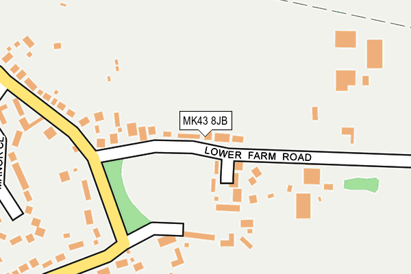 MK43 8JB map - OS OpenMap – Local (Ordnance Survey)