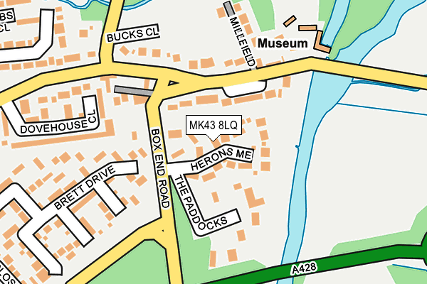 MK43 8LQ map - OS OpenMap – Local (Ordnance Survey)