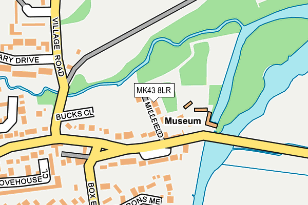 MK43 8LR map - OS OpenMap – Local (Ordnance Survey)