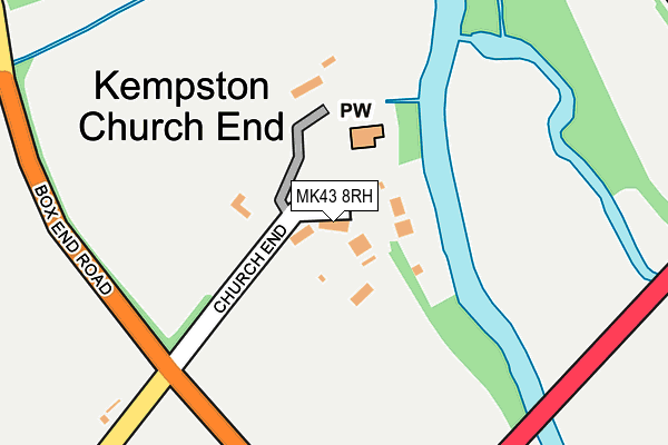 MK43 8RH map - OS OpenMap – Local (Ordnance Survey)