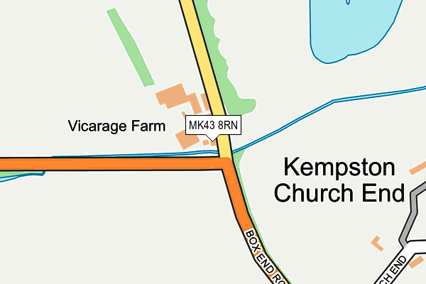 MK43 8RN map - OS OpenMap – Local (Ordnance Survey)