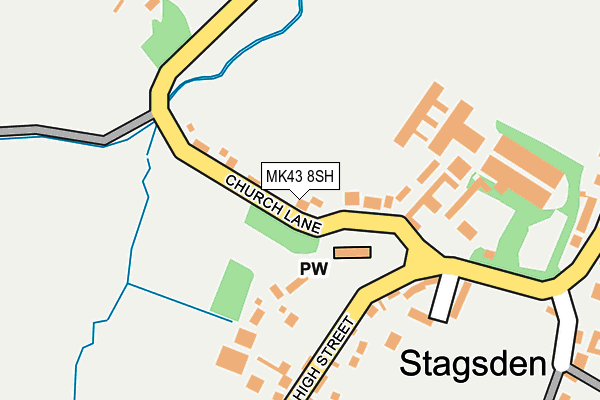 MK43 8SH map - OS OpenMap – Local (Ordnance Survey)