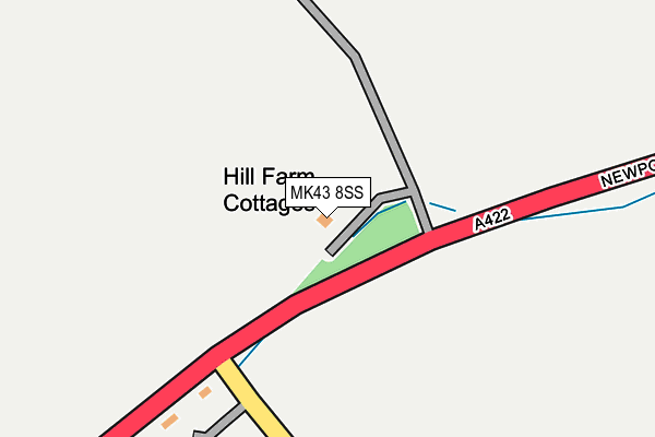 MK43 8SS map - OS OpenMap – Local (Ordnance Survey)