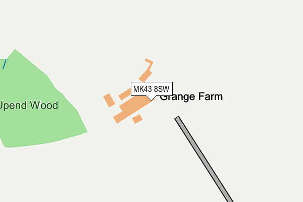 MK43 8SW map - OS OpenMap – Local (Ordnance Survey)