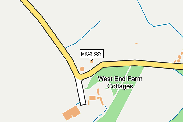 MK43 8SY map - OS OpenMap – Local (Ordnance Survey)