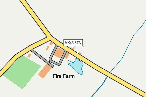 MK43 8TA map - OS OpenMap – Local (Ordnance Survey)