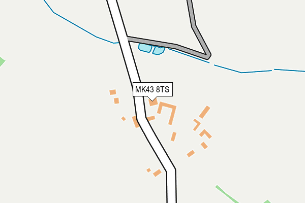 MK43 8TS map - OS OpenMap – Local (Ordnance Survey)