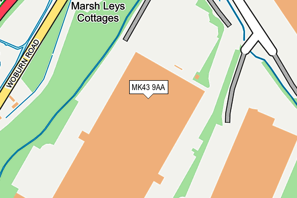 MK43 9AA map - OS OpenMap – Local (Ordnance Survey)