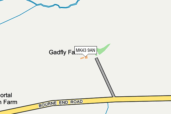MK43 9AN map - OS OpenMap – Local (Ordnance Survey)