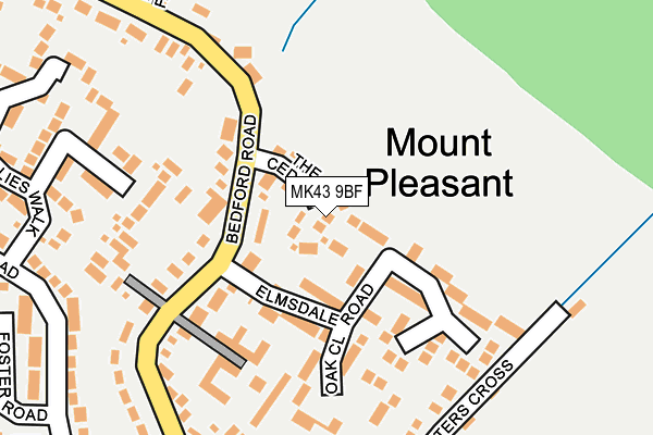 MK43 9BF map - OS OpenMap – Local (Ordnance Survey)