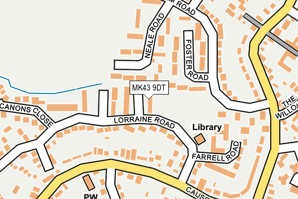 MK43 9DT map - OS OpenMap – Local (Ordnance Survey)