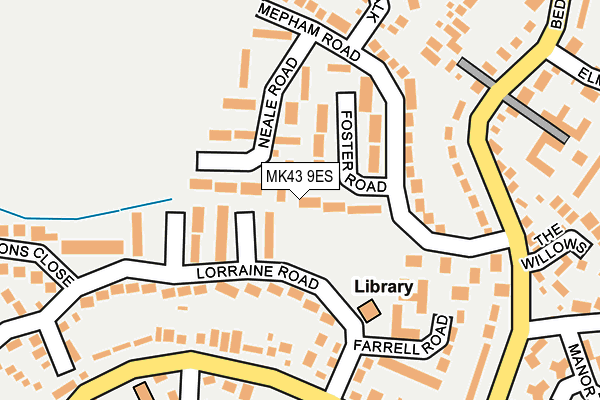 MK43 9ES map - OS OpenMap – Local (Ordnance Survey)