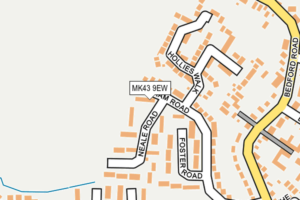 MK43 9EW map - OS OpenMap – Local (Ordnance Survey)
