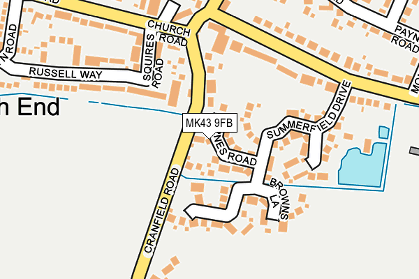 MK43 9FB map - OS OpenMap – Local (Ordnance Survey)