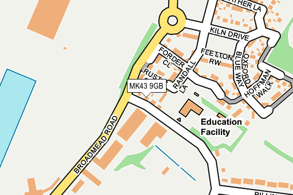 MK43 9GB map - OS OpenMap – Local (Ordnance Survey)