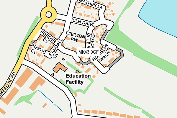 MK43 9GF map - OS OpenMap – Local (Ordnance Survey)