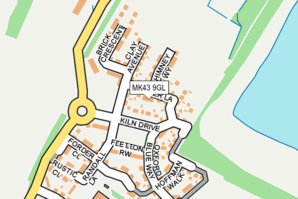 MK43 9GL map - OS OpenMap – Local (Ordnance Survey)