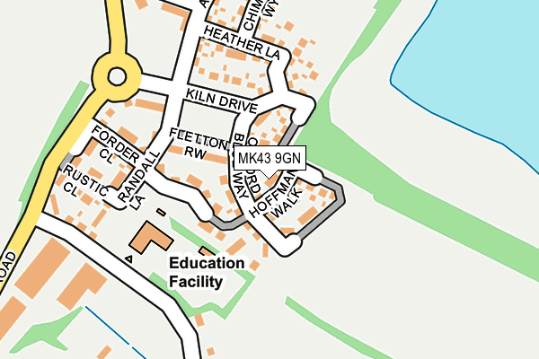 MK43 9GN map - OS OpenMap – Local (Ordnance Survey)