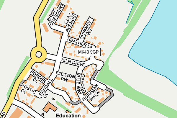 MK43 9GP map - OS OpenMap – Local (Ordnance Survey)