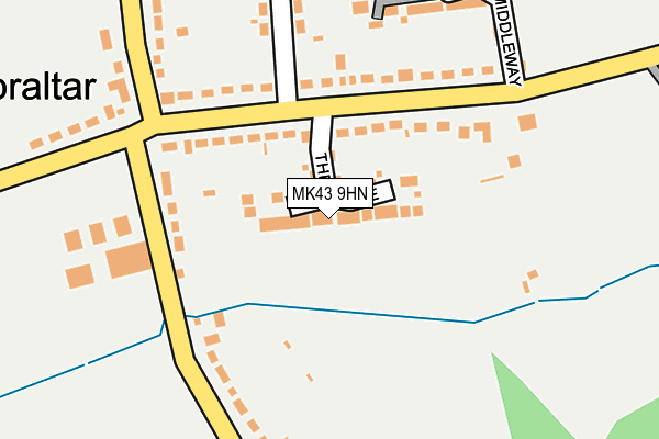 MK43 9HN map - OS OpenMap – Local (Ordnance Survey)