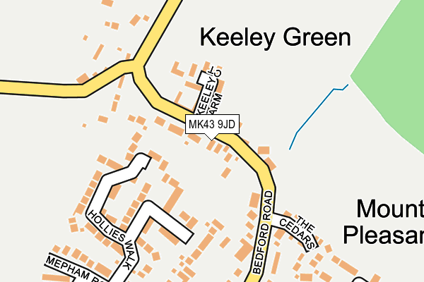 MK43 9JD map - OS OpenMap – Local (Ordnance Survey)