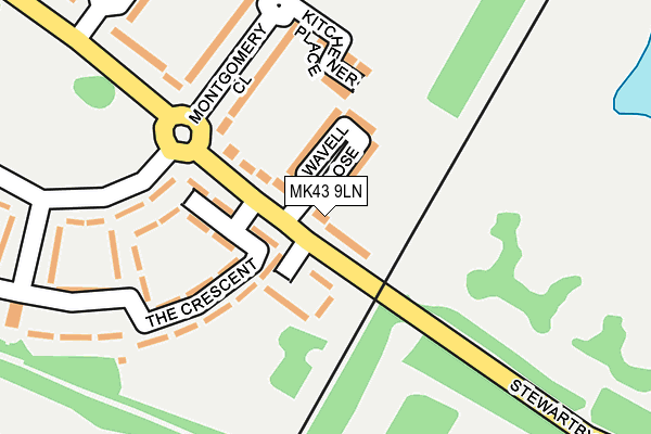 MK43 9LN map - OS OpenMap – Local (Ordnance Survey)