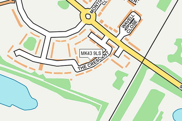 MK43 9LS map - OS OpenMap – Local (Ordnance Survey)