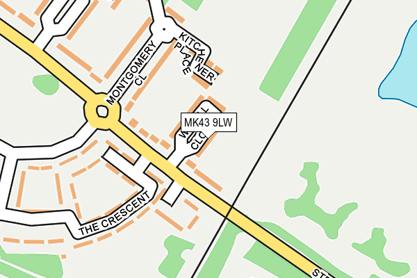 MK43 9LW map - OS OpenMap – Local (Ordnance Survey)