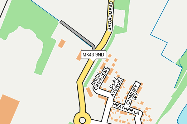 MK43 9ND map - OS OpenMap – Local (Ordnance Survey)