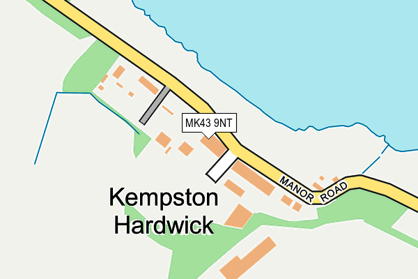 MK43 9NT map - OS OpenMap – Local (Ordnance Survey)