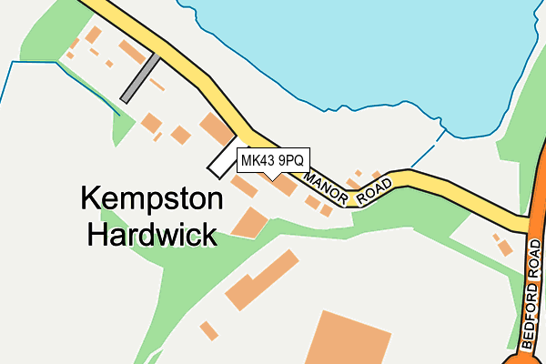 MK43 9PQ map - OS OpenMap – Local (Ordnance Survey)