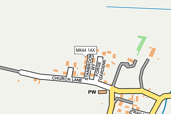 MK44 1AX map - OS OpenMap – Local (Ordnance Survey)